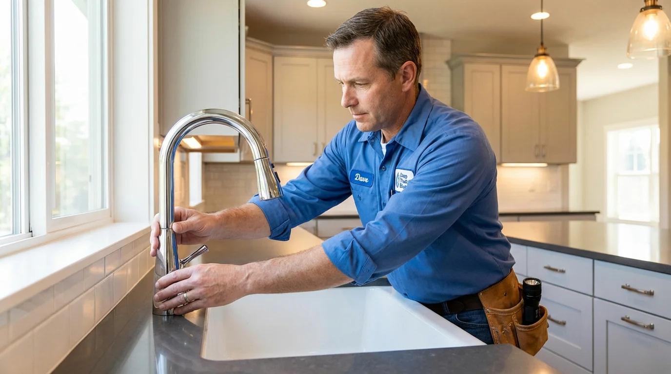 Kitchen faucet installation by Johns Plumbing LLC in San Carlos